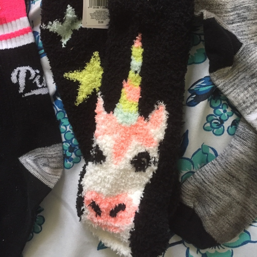 Two pair of vs pink socks and one from old navy - Picture 2 of 3